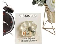 Generisch Sac à empreintes de pattes - Souvenir de toilettage pour animaux de compagnie avec carte - Objet de collection motivant - Cadeau pour femme, homme, adulte, enfant, petite amie