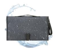 Generisch Sac à langer imperméable avec crochet pour poussette - Sac à main avec matelas à langer - Pour , promenade, pique-nique, excursions en , gris foncé, Siehe Beschreibung