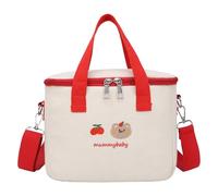 Generisch Sac à langer - Petit sac à langer pour les voyages et les filles, sac de transport mignon | Grand sac de rangement avec compartiment isotherme pour les déplacements, rouge, voir description