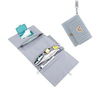 Generisch Sac à langer pliable - Broderie d'ours - Avec sangle de poussette - Plusieurs poches - Sac pour lingettes humides - Pour voyage, excursions, travail, hôpital, personnel infirmier, parents