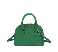 Generisch Sac à main polyvalent - Double fermeture éclair - Sac à bandoulière pour femme - Noir - Avec, vert, taille unique