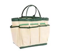 Generisch Sac à outils de jardin compact, porte-outils de jardinage multi-poches, sac de rangement très résistant, idéal pour l'extérieur, le jardin, le camping, le parc, la plage 18 x 15 cm, Crème