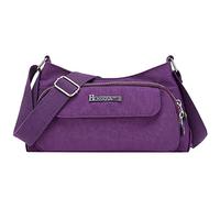 Generisch Sac à provisions quotidien en nylon imperméable pour femmes Sacs à bandoulière nobles pour hommes Rouge (violet, taille unique)