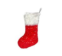 Generisch Sac de bas de Noël, chaussettes de Noël à paillettes, sacs de Noël à paillettes pailletées | Chaussettes de Noël en peluche à paillettes pour bonbons de Noël, cartes postales, biscuits