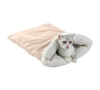 Generisch Sac de couchage pour chat | Sac douillet confortable - Sac douillet en peluche pour se blottir, se cacher, pour l'intérieur, les voyages, l'automne, l'hiver, Noël, la maison