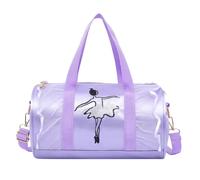 Generisch Sac de danse de ballet mignon pour robe, sac de danse, personnalisé pour fille, sac de voyage de ballerine, sac de voyage pour femme, grand rose (violet, taille unique)