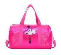 Generisch Sac de danse de ballet mignon pour robe, sac de danse personnalisé pour fille, sac de voyage de ballerine pour femme, grand rose (rose vif, taille unique)