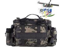 Generisch Sac de pêche d'extérieur - Camouflage de grande capacité - Sac de pêche multifonction | Sac à bandoulière avec sangle élargie pour appâts, crochets, perles, barres, poids, pour les voyages