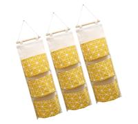 Generisch Sac de rangement mural en tissu - Branche d'arbre jaune | Sac de rangement multifonction en tissu à fixer au mur pour livres, maison miniature, organisation, optimisation de l'espace