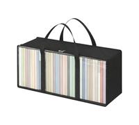 Generisch Sac de rangement pour DVD transparent étanche à la poussière | Étui de rangement pour disques multimédias, casquettes de baseball, livres, vêtements, salon, chambre à coucher, placard