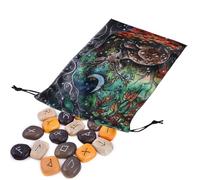 Generisch Sac de tarot Deck - Sac de tarot en velours avec imprimé animal - Cordon de serrage - Compartiment de rangement double face portable pour cristaux, bijoux et cubes, Sxf09#, voir description