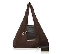 Generisch Sac de transport pour porte-clés, léger, pliable, extensible, de luxe, végétalien, produit de manière éthique, sac à main élégant et portable pour la vie quotidienne, café, Taille unique