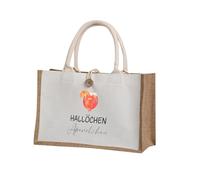 Generisch Sac en toile de jute pour femme, sac de plage, sacs de Noël, Noir , Taille unique