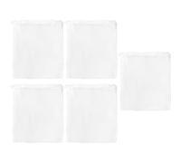 Generisch Sac filtrant pour aquarium avec fermeture éclair pour mer et | Lot de 5 flacons multifonctionnels - Nettoie l'eau, zéolite, tourbe, corail - Pour aquariums d'eau douce et d'eau de mer