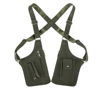 Generisch Sac holster pour femme - Double poche réglable comme accessoire de cosplay - Gilet d'épaule tactique pour Halloween et fêtes à thème, Style_x01 Vert armée, taille unique