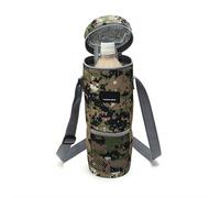 Generisch Sac isotherme pour vin - Porte-bouteille isotherme pour 2 bouteilles - Porte-bouteille portable avec bandoulière - Base isolée avec épaules - Porte-bouteilles portable - Voyage, camouflage