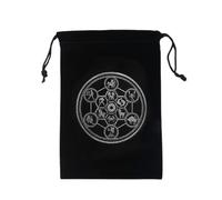Generisch Sac porte-cartes de tarot - Sac à thème magique en flanelle - Velours - Rangement tarot - Pochette de protection souple pour organisateur de cartes - Accessoire de sorcellerie pour lire la
