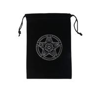 Generisch Sac porte-cartes de tarot - Sac à thème magique en flanelle - Velours - Rangement tarot - Pochette de protection souple pour organisateur de cartes - Accessoire de sorcellerie pour lire la