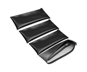 Generisch Sac pour microphone, 4 conteneurs avec cordon de serrage, housse en cuir PU, protection anti-poussière, poche de rangement à fermeture éclair, pour enregistrement de karaoké, événements de