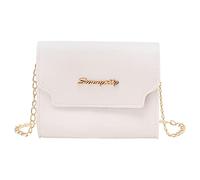 Generisch Sacs à bandoulière pour femmes Grand Noir Style frais Chaîne Boucle Sac à bandoulière pratique Sacs de voyage pour la valise, Blanc., Taille unique pour tous