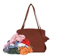 Generisch Sacs à provisions réutilisables, sac de transport pour le shopping | Sac pliable pour supermarché, pique-nique, camping, plein air, fitness, marron clair, voir description