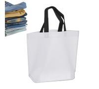 Generisch Sacs à provisions réutilisables | Sacs de conférence légers en tissu non tissé à emporter, sac écologique de grande capacité pour le shopping, le marché, les activités de plage, Blanc., Voir