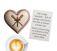 Generisch Sacs Baseball - Souvenir inspirant en forme de cœur 3D - Carte à collectionner pour les fans de sport - Pour joueurs, athlètes, managers d'équipe, fans, collectionneurs, entraînement, jours