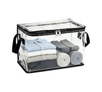 Generisch Sacs de rangement transparents - Boîtes empilables étanches - Boîte de rangement pour vêtements et livres avec poignées - Pour vêtements, literie, déménagement, maison, voyage