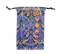Generisch Sacs et sacs de tarot, sac de tarot, sac à bijoux, nouveaux sacs de rangement en dés de cartes de tarot avec cordon de serrage, sac porte-carte oracle à motif papillon (5,12 x 7,09 pouces),