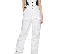 Generisch Salopette d'hiver pour femme - Pantalon de ski imperméable - Pantalon de snowboard - Unisexe - Bretelles réglables - Pantalon de neige - Pantalon cargo - Randonnée - Pantalon fonctionnel