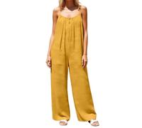 Generisch Salopette Femme Confortable Été Sport Élégant Salopette Jumpsuits Mode Grandes Tailles Vintage Décontracté Respirant Pantalon de Travail avec Bretelles Pantalon d'été