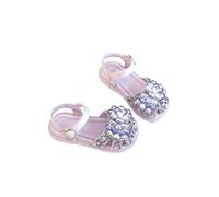 Generisch Sandales à paillettes pour fille décorées de conte de fées de pierres précieuses - Chaussures de princesse avec lanières et application en strass | Chaussures d'été festives pour fête et