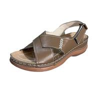 Generisch Sandales à talons pour femme - Sandales compensées confortables à lanières réglables - Chaussures de loisirs - Pour la plage, le trekking - Légères - Pour les vacances - Chaussures
