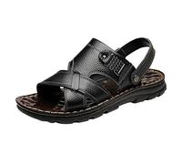 Generisch Sandales athlétiques pour homme - Pantoufles de plage - Chaussures d'extérieur - Chaussures de randonnée - Tanga - Tongs - Chaussures blanches pour homme - 47, Noir , 40 EU