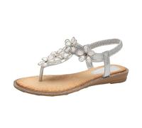 Generisch Sandales bohème avec strass sur l'anneau d'orteil pour les promenades ensoleillées, tenues de plage décontractées, sandales tendance pour tout le monde, argenté, 40 EU