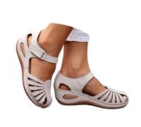 Generisch Sandales compensées pour femme - Style rétro médiéval - Chaussures d'été - Chaussures de loisirs - Chaussures de plage - Sandales de sport antidérapantes - Pour les fêtes de jardin et les