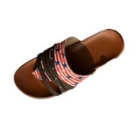 Generisch Sandales confortables et respirantes pour femme pour une promenade confortable en plein air en été, printemps et automne, chaussures plates légères, rouge, 42 EU