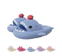 Generisch Sandales de bain antidérapantes en forme de requin fraise pour homme et femme, bleu, 44/45 EU
