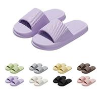 Generisch Sandales de bain pour homme et femme - Super douces - Antidérapantes - Pour l'été, l'intérieur et l'extérieur, lilas, 36 EU Large