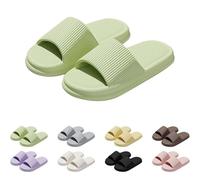 Generisch Sandales de bain pour homme et femme - Super douces - Antidérapantes - Pour l'été, l'intérieur et l'extérieur, Vert clair., 36 EU Large