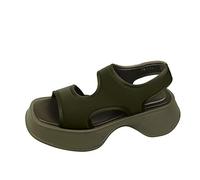 Generisch Sandales de loisirs légères et confortables - Sandales d'été élégantes et belles - Sandales d'été pour femme - Lavables - Sandales de plage orthopédiques - Antidérapantes - Respirantes, Vert