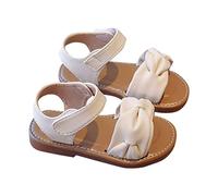 Generisch Sandales de plage pour enfants de 30 ans - Sandales confortables pour fille - Sandales d'été blanches - Sans talon - Semelle flexible - Chaussures en caoutchouc élégantes et respirantes