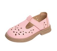 Generisch Sandales de princesse printemps respirantes perforées petites chaussures en cuir individuelles moyennes grandes fêtes enfants rêve artisanat élégant, rouge, 30 EU