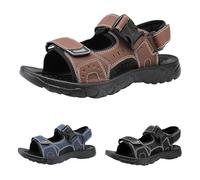 Generisch Sandales de sport décontractées en cuir Bout ouvert Sandales de randonnée Personnalité Cent Sandales de plage Hommes Sandales d'été Chaussures de randonnée Sandales de trekking Plage