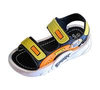 Generisch Sandales de trekking pour garçon - Pieds larges - Sandales pieds nus - Sandales de trekking - Sandales d'été respirantes - Chaussures d'été pour garçon - EU 24-39, 8 Noir, 27.5 EU Étroit