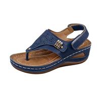 Generisch Sandales d'été 2026 avec soutien de la voûte plantaire, chaussures décontractées confortables pour la plage, les loisirs, idéales pour les activités de plein air, Marine, 37 EU 3X-Étroit