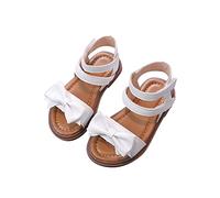 Generisch Sandales d'été avec semelle souple - Pantoufles de princesse - Chaussures romaines pour enfants - Petites sandales confortables pour le quotidien, Blanc., 25 EU
