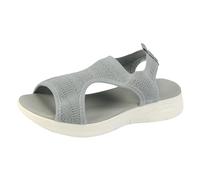 Generisch Sandales d'été larges pour femme - Chaussures orthopédiques pieds nus - Sandales plates en maille - Semelle souple - Chaussures de loisirs - Chaussures d'été légères et confortables