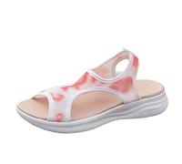 Generisch Sandales d'été larges pour femme - Chaussures orthopédiques pieds nus - Sandales plates en maille - Semelle souple - Chaussures de loisirs - Chaussures d'été légères et confortables