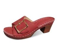 Generisch Sandales d'été pour femme - Bout ouvert - En cuir synthétique - Sandales à talons - Élégantes - Sandales de loisirs - Sandales de vacances - Pantoufles d'extérieur résistantes à la